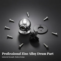 Zinc Alloy Drum Lug Wide Compatibility Double Sided Drum Lug Long-Lasting Metal Wear Resistant for Percussionists, DIY Enthusiasts, Musicians, Live Performance, Music Studio, Practice Room