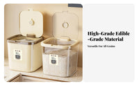 Large Capacity Rice Bucket Airtight Seal Rice Storage Container Humidity-Resistant Bulk Food Storage Container