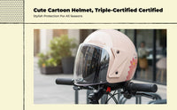 Certified helmet, adjustable fit.