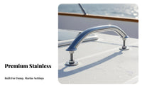 Stainless Steel Boat Handle Sturdy Construction Stainless Steel Handrail Aquatic Grab Rail Robust Duty Boat Grab Handle for RV