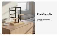 4-Tier Jewelry Stand Detachable Design Countertop Jewelry Stand Earring and Necklace Holder Space Saving Necklace Bracelet