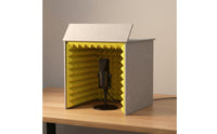 Noise Reduction Desktop Vocal Booth Detachable Portable Audio Recorder Isolation Barrier Quick Assembly Mini Recording Booth Adjustable for Streamers, Podcasters, Voice Actors, Home Studio