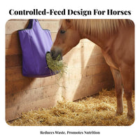 Slow Feeder Hay Bag for Horse Heavy Duty 600D Oxford Hanging Feed Bag for Sheep, Goats, Feed Hole Hay Feeder