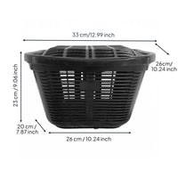 Bike Basket with Lid Easy Installation Rear Cycle Basket Heavy Duty for Students, Biking