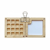 All in Single Travel Watercolor Palette Easy to Store Watercolor Palette Box Long-Lasting Mini Bamboo Paint Box for Sketching, Plein Air