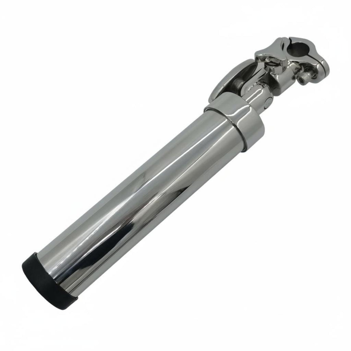 Clamp-Mounted Fishing Rod Holder Adjustable Knob Stainless Boat Rod Holder End Cap for Yacht