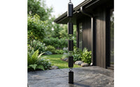 Rain Chain Decorative Rain Chain with Cylindrical Cups Downspout Replacement Aluminum Alloy Gutter Accessory Black