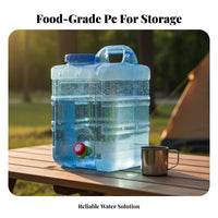 Food Grade PC Water Container Leakproof Water Container with Spigot Easy to Clean High Temperature Resistant for Campers