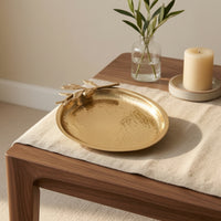 Copper Tray with Handle Decorative Tray with Handle Easy to Clean for Coffee Table, Vanity