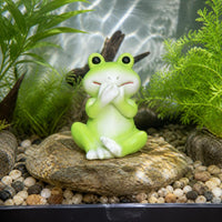 Miniature Resin Frog Figurines for Micro Landscape, Fish Tank, and Desk Decor