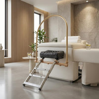 Ventilation Holes Salon Wash Station Headrest Gold-Tone Perforated Headrest Cushion for Shampoo Bed