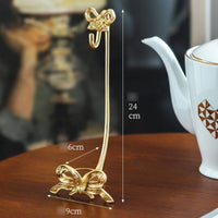 Hook Cup Stand Bow-Shaped Cup and Saucer Stand Decorative Household Decor