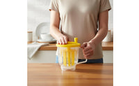 Egg Beating Cup with Handle Sturdy Manual Egg Beater Heavy Duty Hand Crank Mixer for Home Cooks