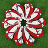 10 Pieces Sporting Iron Headcover Set Easy Identification Neoprene Iron Protectors Numbered Sporting Club Protectors Scuff
