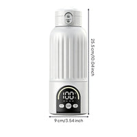 Heated Travel Mug with Touch Control Rechargeable Heating Cup with Digital Display Cordless Electric Heating Cup for Commuters, Car, Infant Feeding