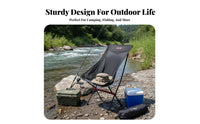 Lightweight Collapsible Moon Chair Foldable Design Collapsible Camp Chair Easy Setup Portable Seat Includes Storage Bag for Art Students, Picnickers, Fishing, Camping, Picnics, Backyard