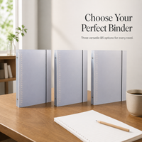 B5 26-Hole PP Frosted Transparent Binder with Strap for Loose Leaf Refills