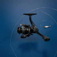 Curved Bail Wire Mini Revolving Reel Portable Black Revolving Reel Lightweight Sporting Goods Universal Compatibility