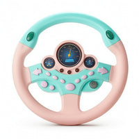 Early-Learning Car Driving Simulator Toy Interactive Car Steering Wheel Toy Light-up Simulated Driving Steering Wheel Educational for Toddlers, Preschoolers, Kids, Backseat Play, Home Playroom