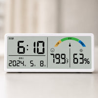 Digital Clock with Temperature Large Display Digital Clock with Humidity Easy-to-Read for Office, Bedroom