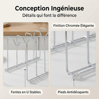 Kitchen Lid and Cutting Board Rack, Rust-Proof Metal Vertical Storage, Modern Organizer for Cutting Boards