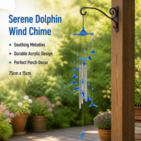 Wind Chimes, 75cm Acrylic Suncatcher for Window, Handmade Outdoor Home Decor, Door & Window Hanging Chimes
