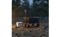 Foldable Outdoor Wagon Portable Foldable Utility Wagon Multi-Terrain Beach Wagon 360° Rotating Wheels for Camping, Gardening