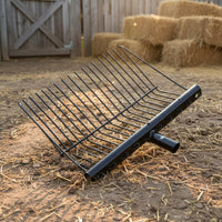 Detachable Manure Fork Lightweight Muck Rake Angled Tines Manure Fork for Barn