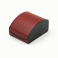 Watch Box with Hinged Lid Litchi-Grain Leatherette Watch Box Curved Flip-Top for Jewelers, Jewelry Packaging, Gift Presentation