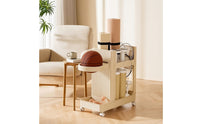 Athletic Gear Storage Cart Wheeled Athletic Gear Organizer with Wheels Mobile Ball Rack with Wheels for Garage