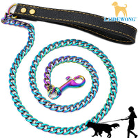 Stainless Steel Gold Dog Chain Leash, 11.5mm Wide, NK Chain