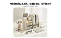 Multi-Compartment Book and Pen Holder Large Capacity for Study Room, Students