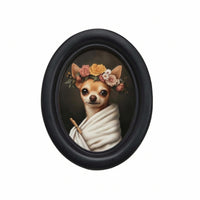 Black Finish Oval Picture Frame Ornate Vintage Oval Frame Tabletop Display