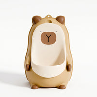 Open-Front Bear-Shaped Wall Urinal Hook Toddler Training Urinal Plastic Standing Pee Coach Easy to Clean for Toddlers