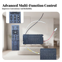 Easy Installation Ceiling Fan Speed Light Controller Control Receiver Kit Wired Controller Wall Mount Holder Handheld Electrical Accessory for Bedroom