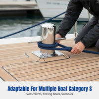 Nautical Docking Bollard, Single/Double Cross Cleat, 316 Stainless Steel, Yacht & Fishing Boat Hardware