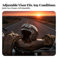 3/4 Lightweight 3/4 Open Face Glasses Friendly for City Commuting