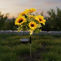 Waterproof Sunflower Garden Stake Light Weather Resistant Solar Sunflower Light Automatic On/deactivate Outdoor Ground Stake Lighting Easy Installation for Holiday Decoration, Lawn, Yard, Patio