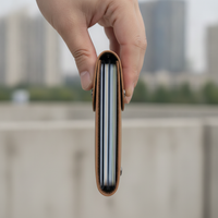Unisex Fashion Simple Large Capacity Document Card Holder Coin Purse with 50 Clear Pages
