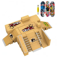 Finger Skateboard Training Park Metal Handrails Miniature Sports Set