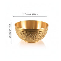 Embossed Copper Bowl Polished Decorative Bowl Elegant Vessel Stylish for Collectors, Home Display