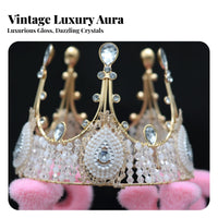 Bridal Crown Handmade Bridal Headpiece Crystal Queen Crown Luxurious Design Vintage Design Tiara Sparkling for Weddings, Wedding