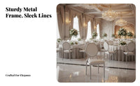 Bamboodesign Frame Silver Chiavari Chair Electroplated Finish Banquet Seating Elegant Design Event Furniture long-lasting Construction for Restaurant Owners, Hotel Managers, Rental Companies, Banquets, Weddings, Wedding Reception, Special Events
