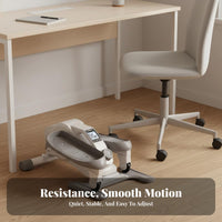 Mini Elliptical Machine Quiet Compact Leg Low Impact Exercise Compact Foot Stepper for People with Restricted Mobility, Office Workers