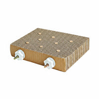 Stress Relief Cardboard Bird Toy Chewable Parrot Gnaw Board Natural Behavior Bird Chewing Block Beak Care for Cockatiels, Lovebirds, Parrots, Bird Enclosure, Playtime