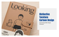 TacoTaco Collaboration Magnetic Closure Notebook, Multi-Functional, Cute High Aesthetic Girls Notebook, PU Cover, Vintage Design