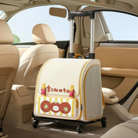 Pet Carrier Backpack with Wheels Hands-Unrestricted Pet Carrier with Wheels Ventilated Comfortable for Travelers, Travel