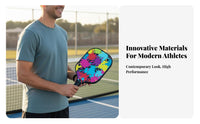 Fiberglass Paddle Racket Governing Body Approved Paddle Racket Comfort Grip Athletic Gear for Beginners, Seniors, Tournaments, Competition, Training