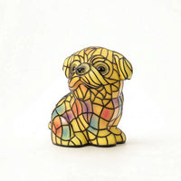 Mosaic Dog Night Light Cute Dog Lamp Cordless Puppy Night Light Cozy for Children, Bedside Table