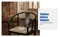 Linen Chair Seat Pad, Chinese Embroidered, Office, Sofa, Sturdy Wood, Soft Sponge
